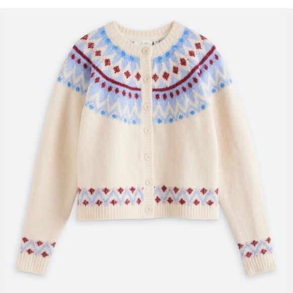 RD STYLE Elfa Fair Isle Wool Cardigan Sweater XL - Picture 10 of 15